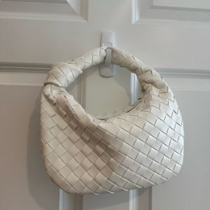 Off white woven handbag, never worn